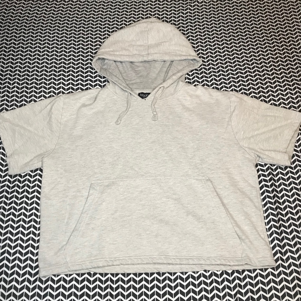 Boohoo Man- Cropped Hoodie- Size L